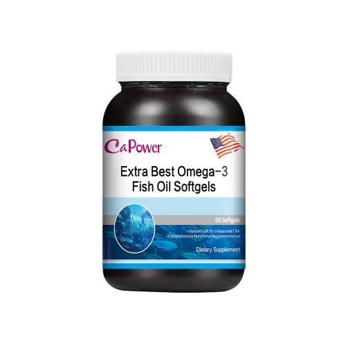 美國CaPower加柏爾 90% Omega-3 高濃度美國頂級魚油 60粒/瓶