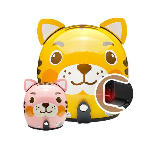 iMiniDV X4C 內建式安全帽行車記錄器 小老虎 復古騎士安全帽(機車用 1080P 攝影機 記錄器 安全帽)