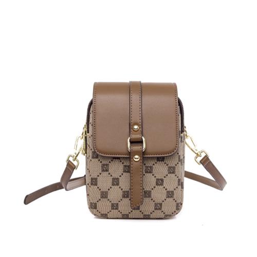 lapagayo 經典格紋皮質側肩/斜背包/兩用包-預購