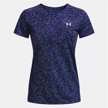 Under Armour UA 女裝 短袖上衣 排汗 歐規 藍紫【運動世界】1370947-468