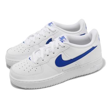 Nike 休閒鞋 Air Force 1 GS 女鞋 白 藍 皮革 經典 AF1 DV7762-103