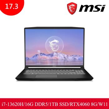 MSI微星 Katana 17 B13VFK-089TW(i7/16GB/RTX4060/1T SSD/W11/FHD/144Hz/17.3)筆電