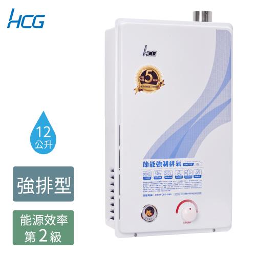  HCG 和成 12公升強制排氣熱水器-2級能效-GH1255(NG1/FE式)