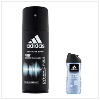Adidas男用體香噴霧--青春活力(150ml)*3+沐浴露(250ml)*3