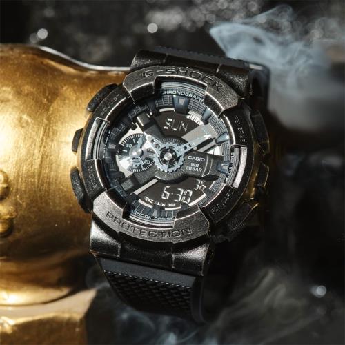 CASIO 卡西歐G-SHOCK 工業風仿舊金屬雙顯手錶(GM-110VB-1A)|會員獨享好