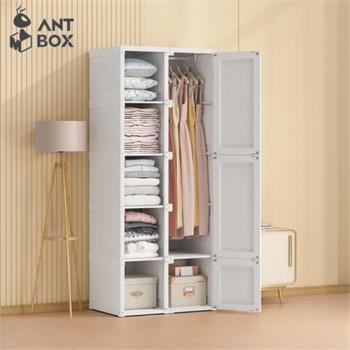 【ANTBOX 螞蟻盒子】免安裝折疊式衣櫃10格1桿
