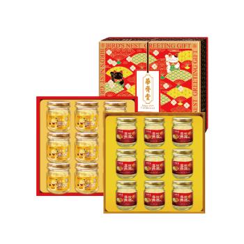 【華齊堂】燕窩禮盒精選組(金絲×3+雪蛤×3)