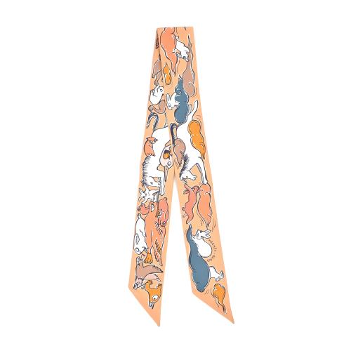 Hermes Mille et Un Lapins Parme Silk Twilly Pair – Madison Avenue Couture