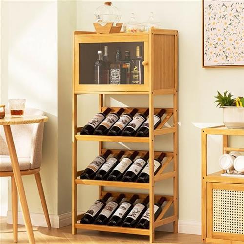 HappyLife 楠竹落地式紅酒架 四層 Y11298