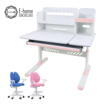 【E-home】粉紅LOCO洛可兒童成長桌椅組
