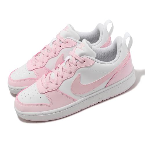 Nike 休閒鞋 Court Borough Low Recraft GS 大童 女鞋 粉紅 白 百搭 DV5456-105