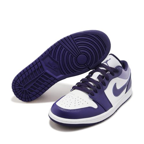 Nike 休閒鞋Air Jordan 1 Low 男鞋紫白Sky J Purple AJ1 553558-515