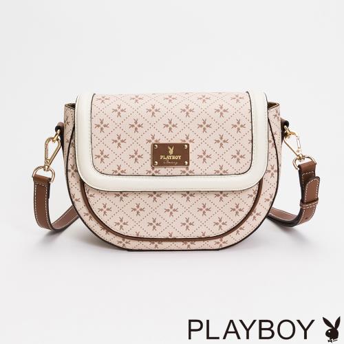 PLAYBOY - 馬鞍包 Oat milk 燕麥奶兔兔系列 - 卡其色