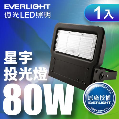 EVERLIGHT億光 LED 星宇 80W 全電壓 IP65 投光燈(白光/黃光)