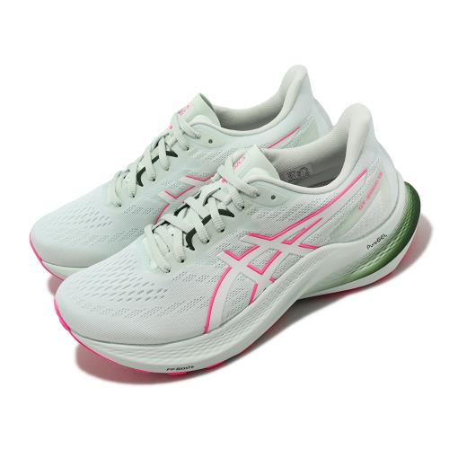 Asics 慢跑鞋 GT-2000 12 寬楦 女鞋 淺綠 粉紅 低足弓 支撐 運動鞋 路跑 亞瑟士 1012B504300