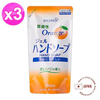 【免運】日本Rocket橘子洗手乳補充包190ml x3包
