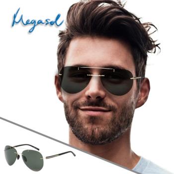 MEGASOL UV400偏光太陽眼鏡(輕盈TR大框墨鏡1086-3色任選)