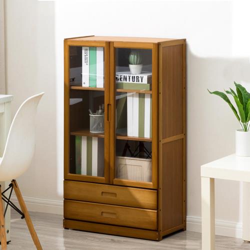 HappyLife 透明視窗雙門書櫃 四層60公分 Y10447