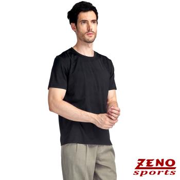 ZENO 涼感速乾圓領印花短袖T恤‧經典黑 (冰絲機能短袖上衣/舒適感T-Shirt)
