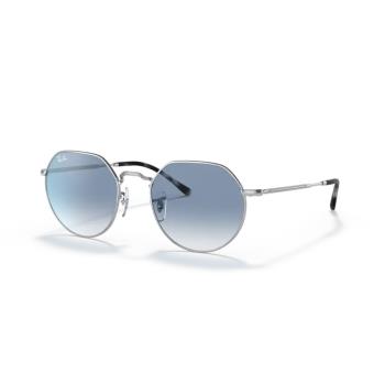 【RayBan】雷朋 造型款 太陽眼鏡 RB3565 003/3F 53mm 橢圓框墨鏡 銀框/藍色鏡片