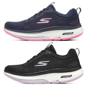 Skechers 女鞋 健走鞋 GO WALK 藍/黑【運動世界】124933WNVHP/124933WBKLV