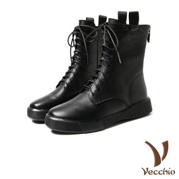 【VECCHIO】馬丁靴 真皮馬丁靴/全真皮頭層牛皮經典百搭帥氣馬丁靴 黑