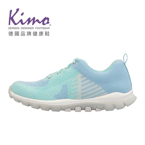 Kimo 飛織綁帶夜光撞色運動休閒鞋 女鞋 (藍綠色 KBCSF078306)
