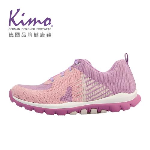 Kimo 飛織綁帶夜光撞色運動休閒鞋 女鞋 (粉紫色 KBCSF078309)
