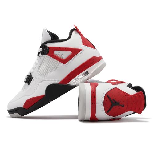 Nike Air Jordan 4 Retro 男鞋白紅黑紅水泥4代休閒鞋DH6927-161|會員獨