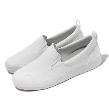 Puma 休閒鞋 Bari Slip On Comfort 女鞋 白 全白 帆布 懶人鞋 38462901