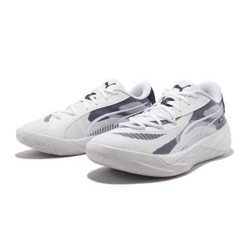 Puma 籃球鞋All Pro Nitro Team 男鞋白藍氮氣中底緩震支撐運動鞋