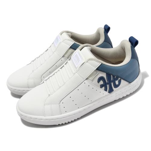 Royal Elastics 休閒鞋 Icon 2.0 男鞋 白 藍 真皮 回彈 無鞋帶 經典 小白鞋 06532055