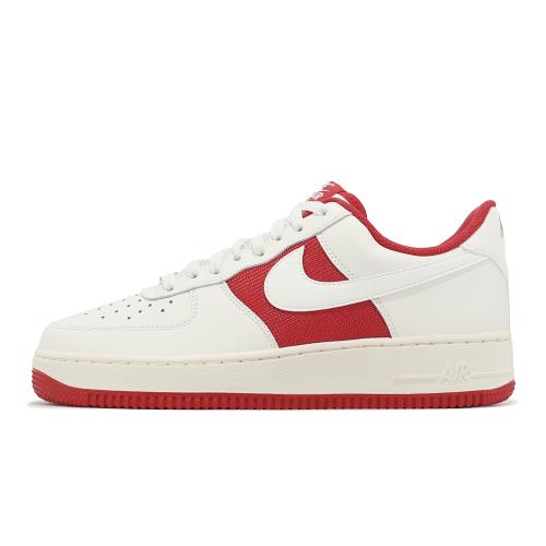 Nike 休閒鞋Air Force 1 07 米白紅男鞋仿舊皮革AF1 FN7439-133|休閒