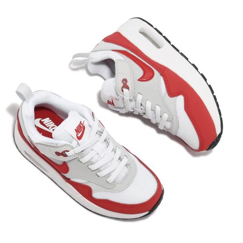 Nike 童鞋Air Max 1 Easyon PS 中童小朋友白紅運動鞋氣墊復古親子鞋