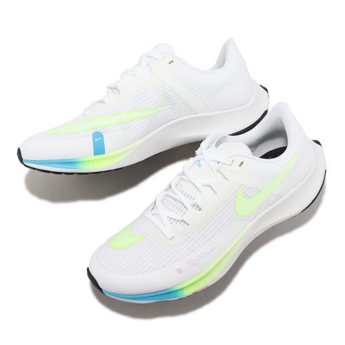 Nike 慢跑鞋Air Zoom Rival Fly 3 男鞋白綠回彈運動鞋路跑訓練CT2405