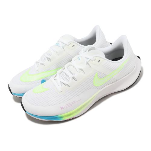 Nike 慢跑鞋Air Zoom Rival Fly 3 男鞋白綠回彈運動鞋路跑訓練CT2405