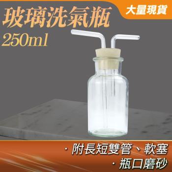 氣體洗滌瓶 250ml 廣口瓶 吸引瓶 實驗器材 氣體洗瓶 萬能瓶 GWB250