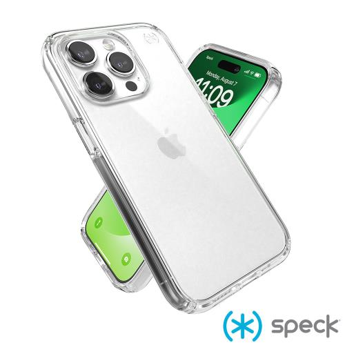 Speck iPhone 15 Pro (6.1吋) Presidio Perfect-Clear透明防摔殼