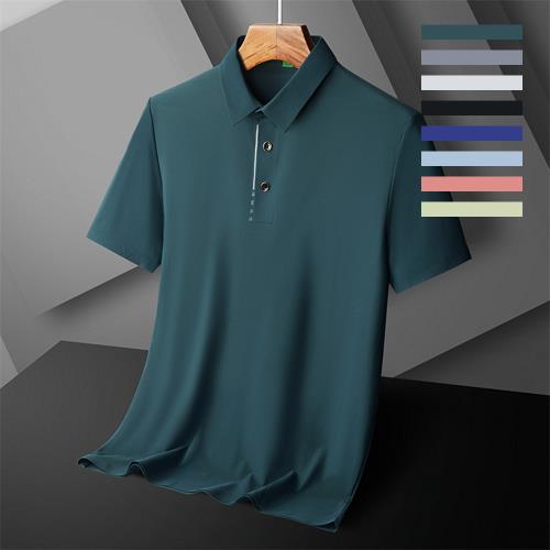 CS22 商務紳士高彈性免燙冰絲POLO衫(L-6XL)