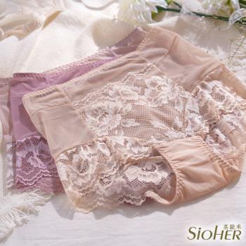 【SiOHER 熹歐禾】4件組 韓國VIP蕾絲高腰內褲(蕾絲內褲/無痕內褲/女內著/女內褲)