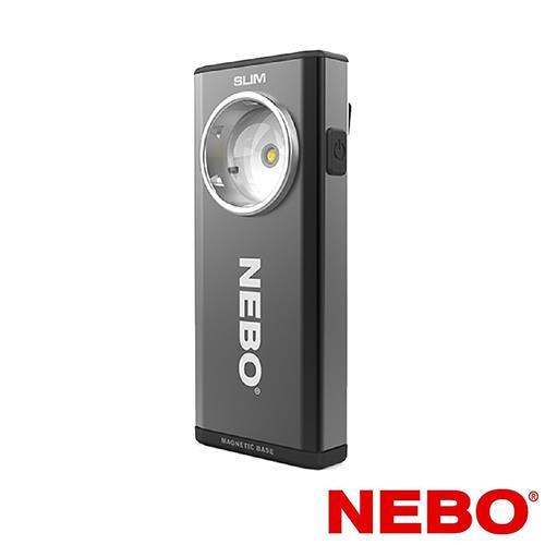 【NEBO】Slim超薄型充電可調光LED燈-黑-吊卡版(NB6694)