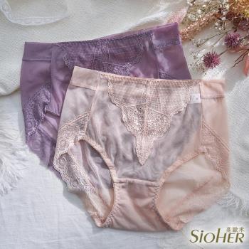 【SiOHER 熹歐禾】單件組 誘惑美人計透膚中腰內褲(蕾絲內褲/無痕內褲/女內著/女內褲)