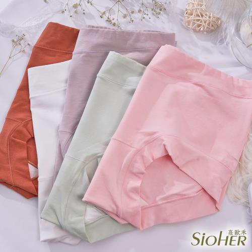 【SiOHER 熹歐禾】4件組 天生棉柔平口中腰內褲(蕾絲內褲/無痕內褲/女內著/女內褲)