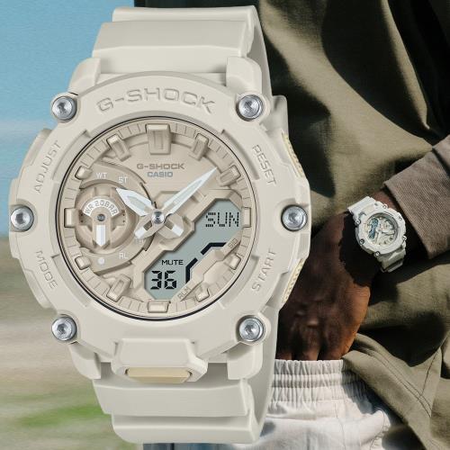CASIO G-SHOCK 大地色調雙顯腕錶 GA-2200NC-7A
