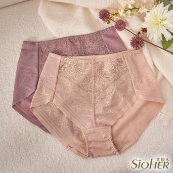 【SiOHER 熹歐禾】單件組 古典緹花高腰內褲(蕾絲內褲/無痕內褲/女內著/女內褲)