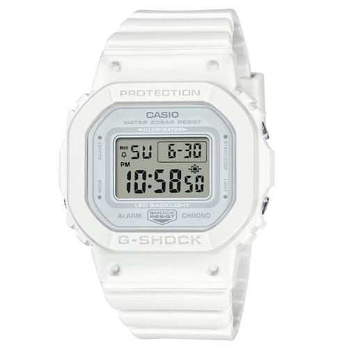 CASIO 卡西歐】G-SHOCK 纖薄精巧個性簡約簡約白經典方型GMD-S5600BA