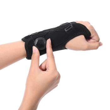 PUSH!戶外休閒用品新款護手腕運動加壓鋼板護腕健身防護旋鈕護腕透氣防扭傷護手腕H41