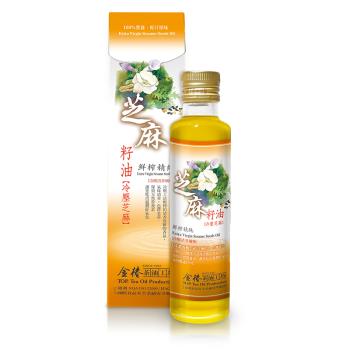 【金椿茶油工坊】 芝麻籽油 (淺焙) (100%純黑芝麻) 300ml/瓶