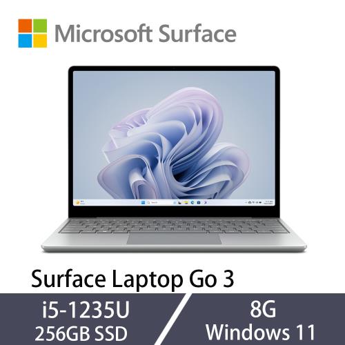 Microsoft微軟Surface Laptop Go 3 12吋 觸控筆電 i5-1235U/8G/256GB Win11 白金XK1-00048