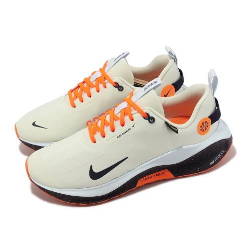 Nike 慢跑鞋ReactX Infinity Run 4 GTX 米白橘男鞋防水運動鞋FB2204